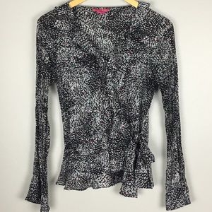 Sunny Leigh Top Modern Animal Print Size M  A39